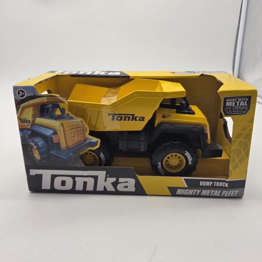 Tonka Mighty Metal Fleet Dump Truck Vehicle Toy for Kid's│Durable│Yellow│8"│3y+